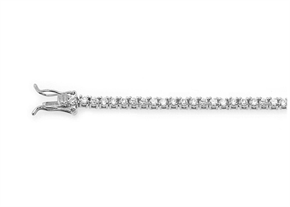 Silver Plated CZ Studded Tennis Bracelet